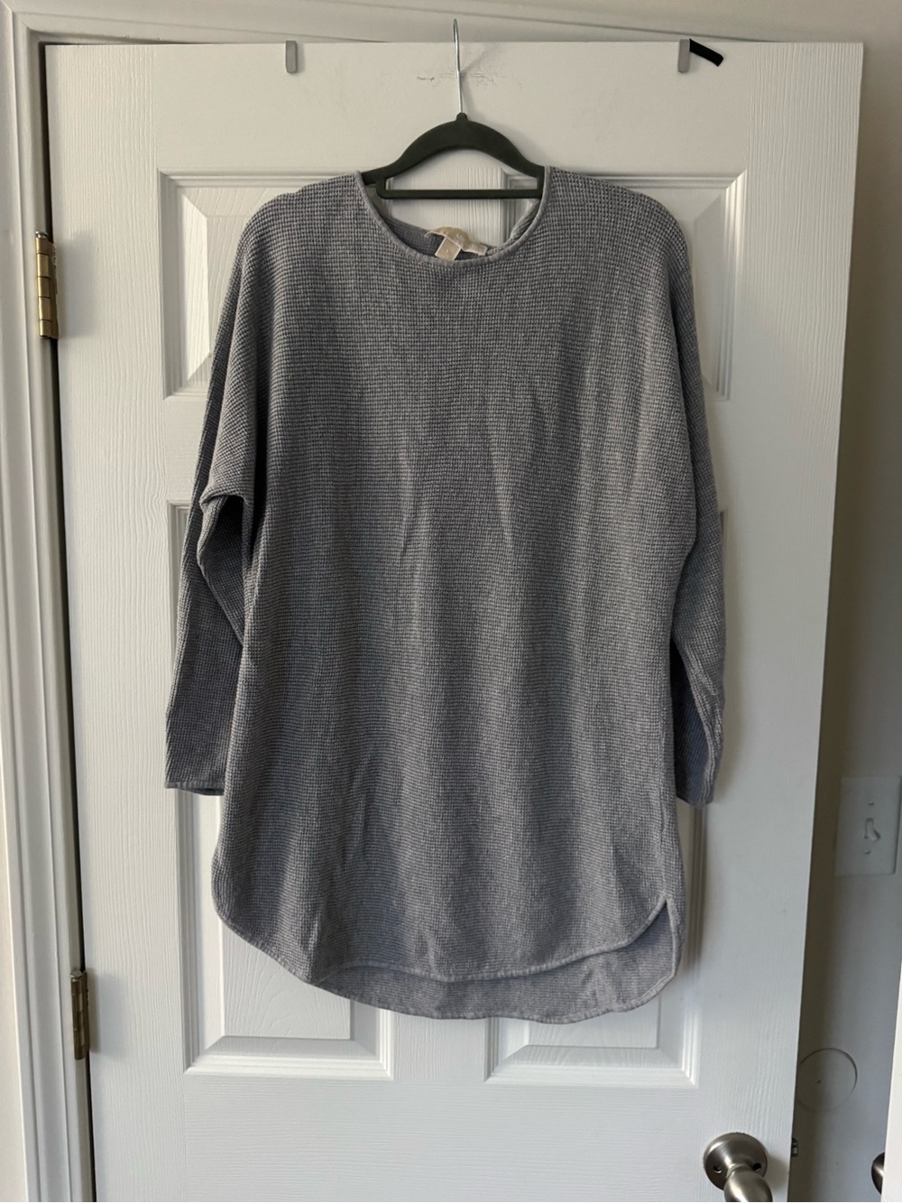Michael Kors -  Relaxed Crewneck tunic  Sweater -Light Gray -Sz L